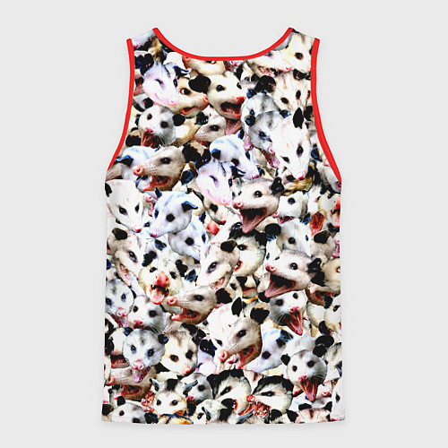 Мужская майка без рукавов Опоссумы / 3D-Красный – фото 2