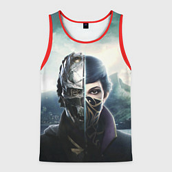 Майка-безрукавка мужская Dishonored - Эмили Колдуин, цвет: 3D-красный
