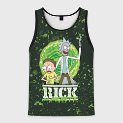 Мужская майка без рукавов Morty and Rick portal