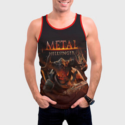 Майка-безрукавка мужская Полудемон Metal Hellsinger, цвет: 3D-красный — фото 2