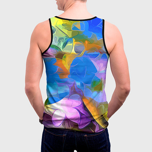 Мужская майка без рукавов Luigi cat - Super Mario 3D World - Nintendo / 3D-Черный – фото 4