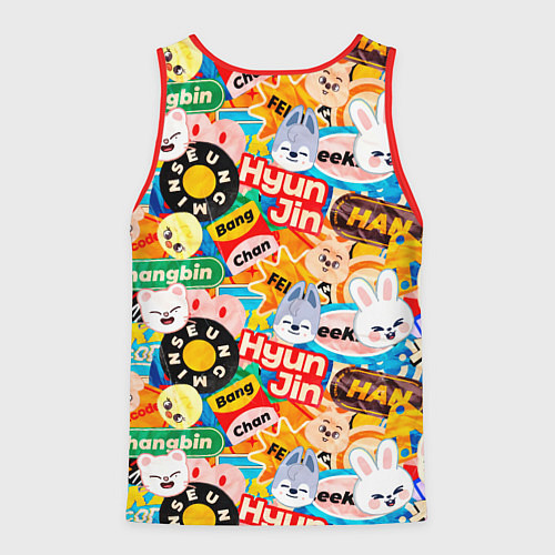 Мужская майка без рукавов Skzoo stickers characters / 3D-Красный – фото 2