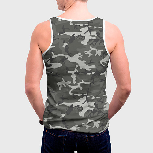 Мужская майка без рукавов Камуфляж 333 / 3D-Белый – фото 4