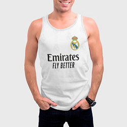 Майка-безрукавка мужская Реал Мадрид форма 20222023, цвет: 3D-белый — фото 2