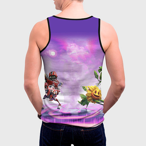 Мужская майка без рукавов Plants vs Zombies - characters / 3D-Черный – фото 4