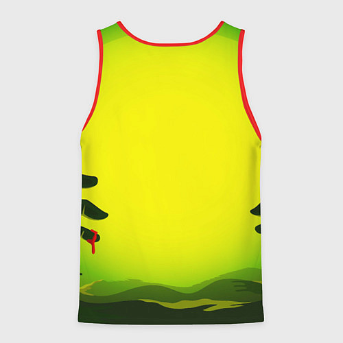 Мужская майка без рукавов Тыква - зомби хэллоуин / 3D-Красный – фото 2