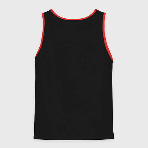 Мужская майка без рукавов Человек бензопила в ярости / 3D-Красный – фото 2