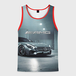 Майка-безрукавка мужская Mercedes AMG - Motorsport, цвет: 3D-красный