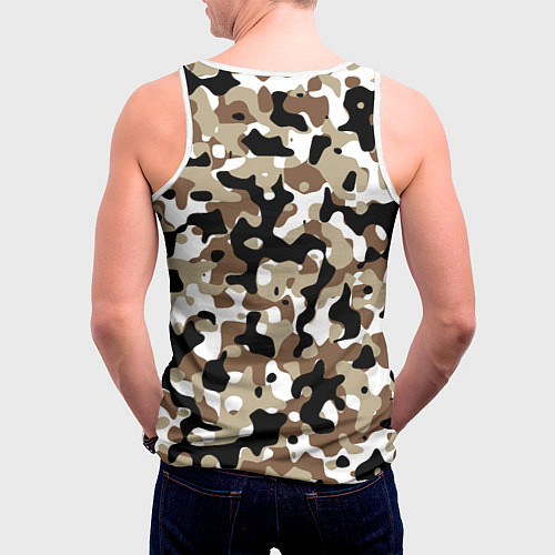 Мужская майка без рукавов Камуфляж Open Terrain / 3D-Белый – фото 4