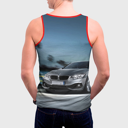 Мужская майка без рукавов Бэха - скоростной режим / 3D-Красный – фото 4
