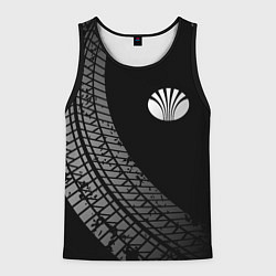 Майка-безрукавка мужская Daewoo tire tracks, цвет: 3D-черный