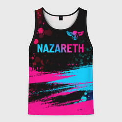 Мужская майка без рукавов Nazareth - neon gradient: символ сверху