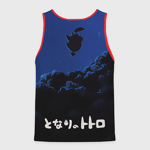 Мужская майка без рукавов Night flight Totoro / 3D-Красный – фото 2