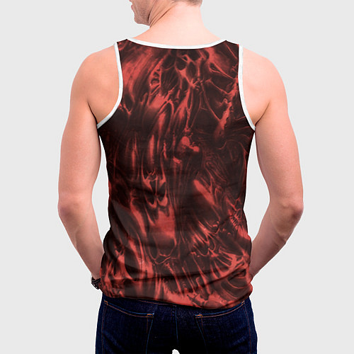 Мужская майка без рукавов DOS DOOM - Bull demon / 3D-Белый – фото 4