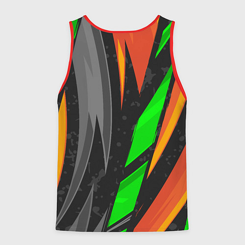 Мужская майка без рукавов Абстракция / 3D-Красный – фото 2