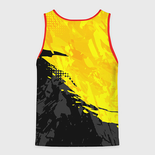 Мужская майка без рукавов Black and yellow / 3D-Красный – фото 2