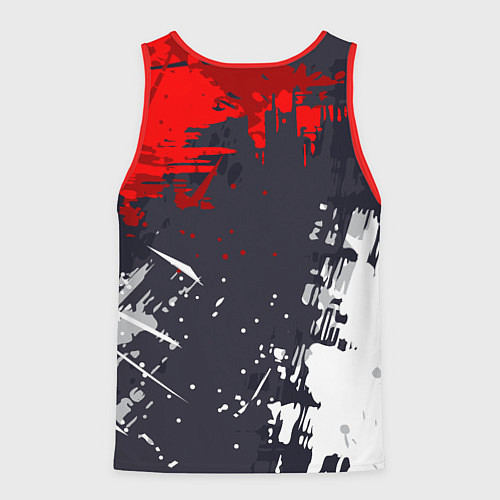 Мужская майка без рукавов Абстрактные брызги / 3D-Красный – фото 2