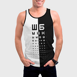 Майка-безрукавка мужская ШБ черно-белый вариант, цвет: 3D-черный — фото 2