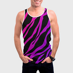 Майка-безрукавка мужская Неоновый паттерн линии, цвет: 3D-белый — фото 2