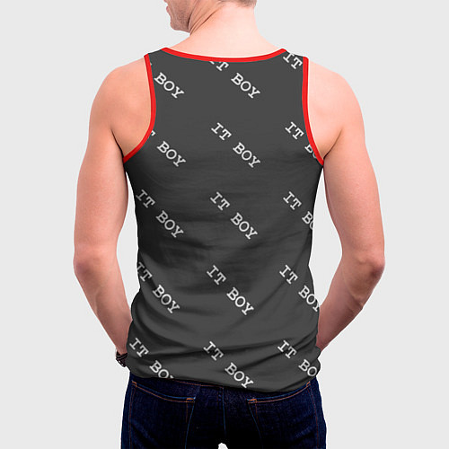 Мужская майка без рукавов Программисты - IT BOY / 3D-Красный – фото 4
