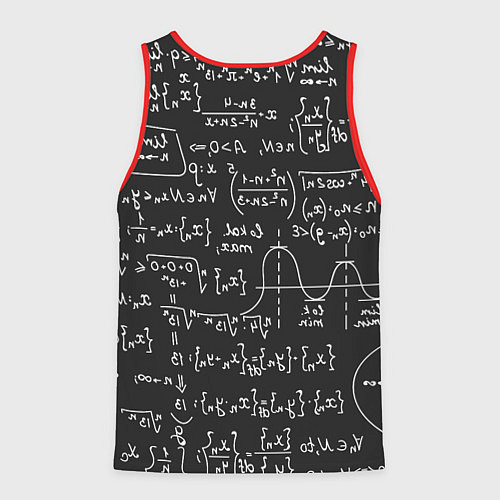 Мужская майка без рукавов Геометрические формулы / 3D-Красный – фото 2