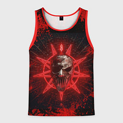 Майка-безрукавка мужская Slipknot red satan star, цвет: 3D-красный