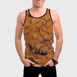 Майка-безрукавка мужская Шоколадная лава, цвет: 3D-черный — фото 2