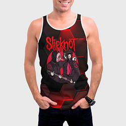 Майка-безрукавка мужская Slipknot art black, цвет: 3D-белый — фото 2