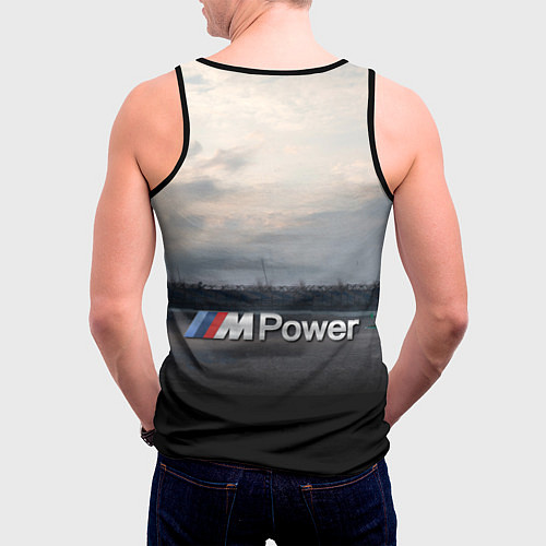 Мужская майка без рукавов BMW M Power - Racing team - Motorsport / 3D-Черный – фото 4