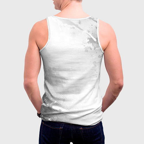 Мужская майка без рукавов Лучший барабанщик - 100% профи на светлом фоне / 3D-Белый – фото 4