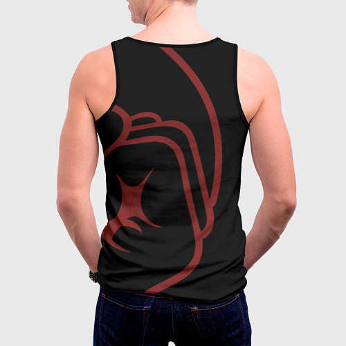 Мужская майка без рукавов Братский инь-янь / 3D-Черный – фото 4