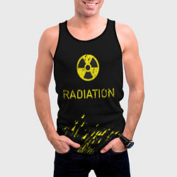 Майка-безрукавка мужская Radiation - радиационная опасность, цвет: 3D-черный — фото 2