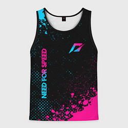 Мужская майка без рукавов Need for Speed - neon gradient: надпись, символ