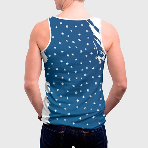 Мужская майка без рукавов Кролик и гирлянда - 2023 / 3D-Белый – фото 4