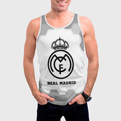 Майка-безрукавка мужская Real Madrid sport на светлом фоне, цвет: 3D-белый — фото 2