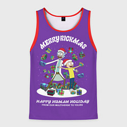 Мужская майка без рукавов Рик и Морти Новый год подарки