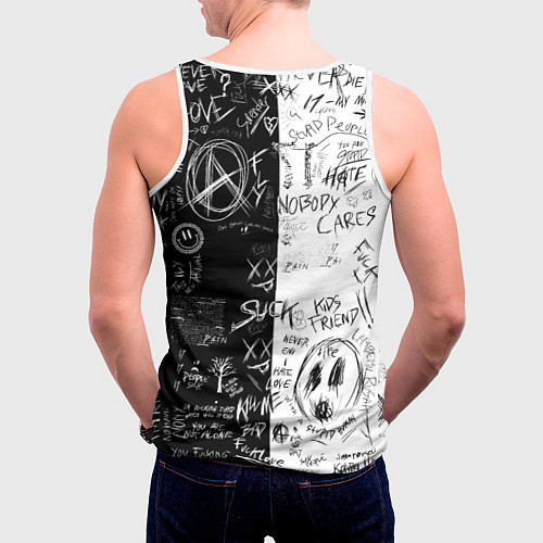 Мужская майка без рукавов Макима в костюме - Человек бензопила / 3D-Белый – фото 4