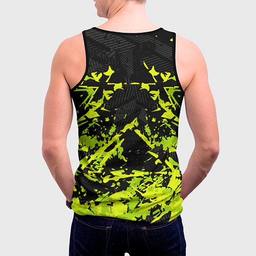 Мужская майка без рукавов Сборная Бразилия пятна / 3D-Черный – фото 4