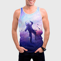 Майка-безрукавка мужская Космонавт в безвоздушном пространстве, цвет: 3D-белый — фото 2