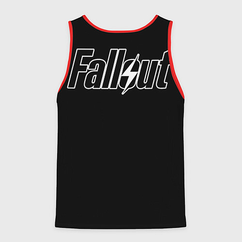 Мужская майка без рукавов Fallout helmet / 3D-Красный – фото 2