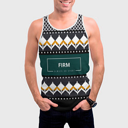 Майка-безрукавка мужская FIRM ретро свитер, цвет: 3D-белый — фото 2