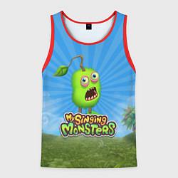 Майка-безрукавка мужская My Singin Monsters - Зерномех, цвет: 3D-красный