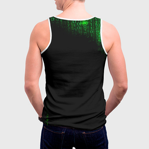 Мужская майка без рукавов Заяц клац клац клац / 3D-Белый – фото 4