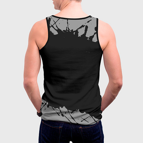 Мужская майка без рукавов НГ Кролик суровый / 3D-Черный – фото 4