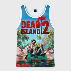 Майка-безрукавка мужская Dead island two, цвет: 3D-белый