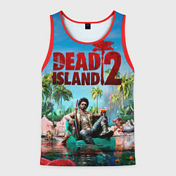 Майка-безрукавка мужская Dead island two, цвет: 3D-красный