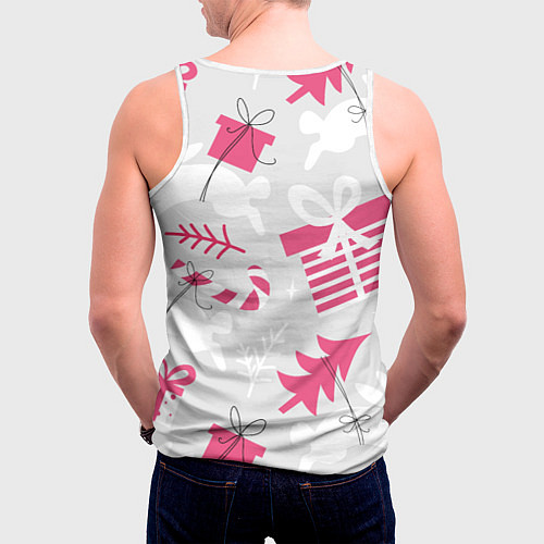 Мужская майка без рукавов Rabbit year / 3D-Белый – фото 4