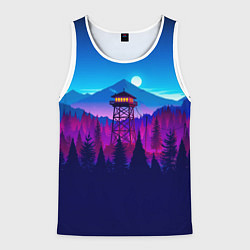 Майка-безрукавка мужская Firewatch, цвет: 3D-белый