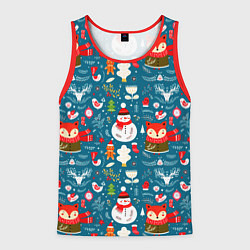 Майка-безрукавка мужская New Years holiday, цвет: 3D-красный