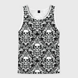 Майка-безрукавка мужская Textured skulls, цвет: 3D-белый